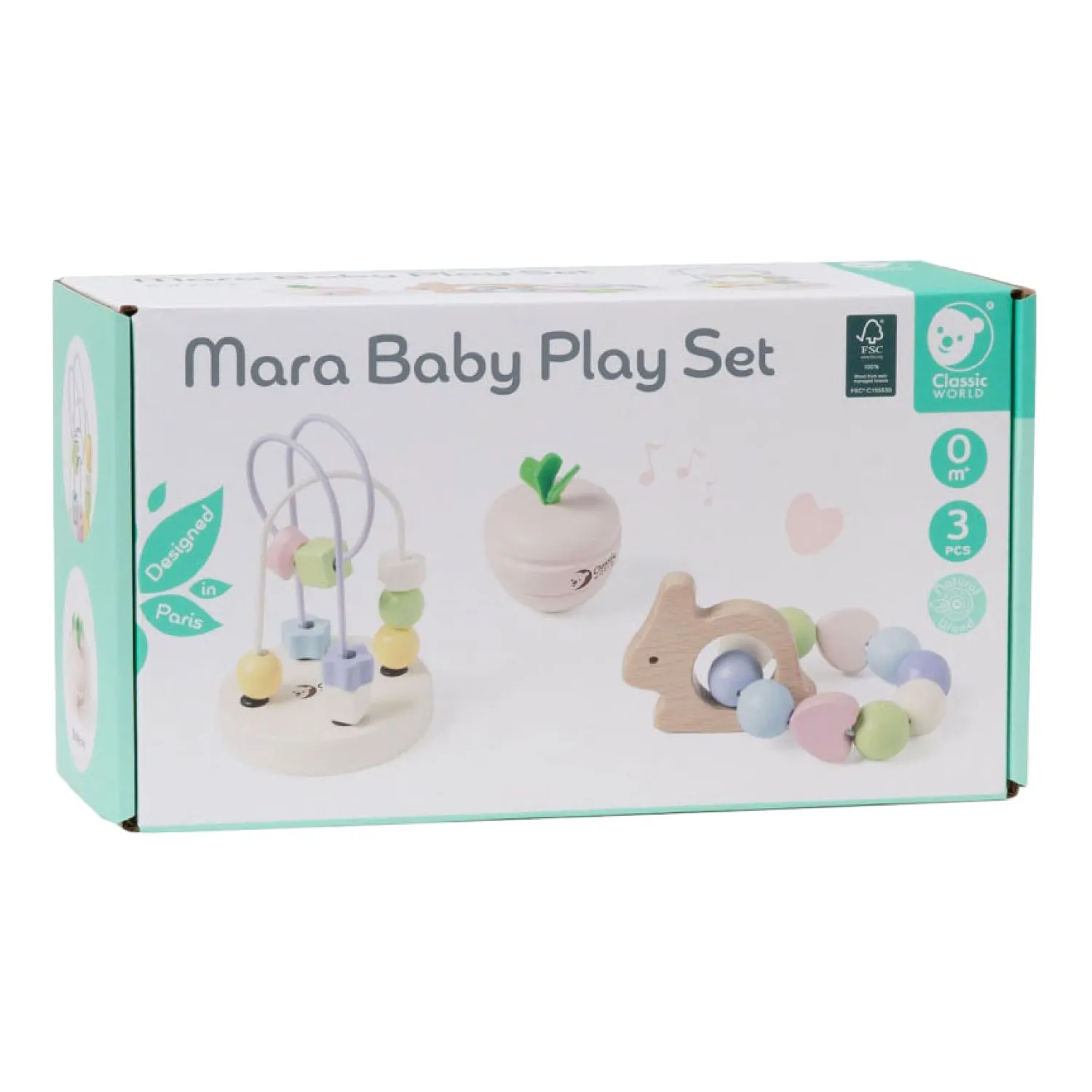 Houten Baby Speelset Mara, 3dlg.>Classic World Discount