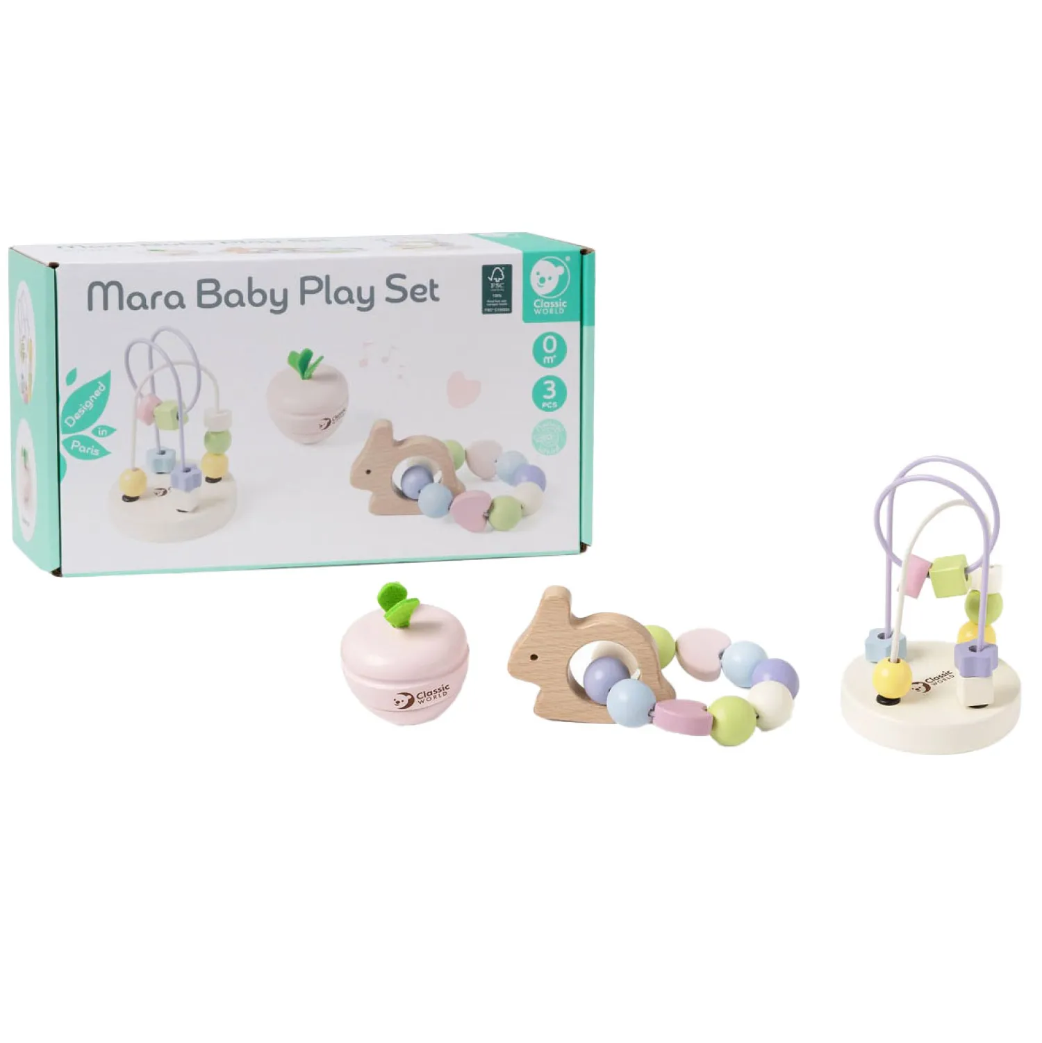 Houten Baby Speelset Mara, 3dlg.>Classic World Discount