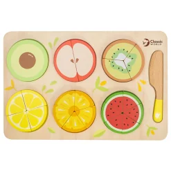 Classic World Houten Fruit Puzzel Breuken, 22dlg.