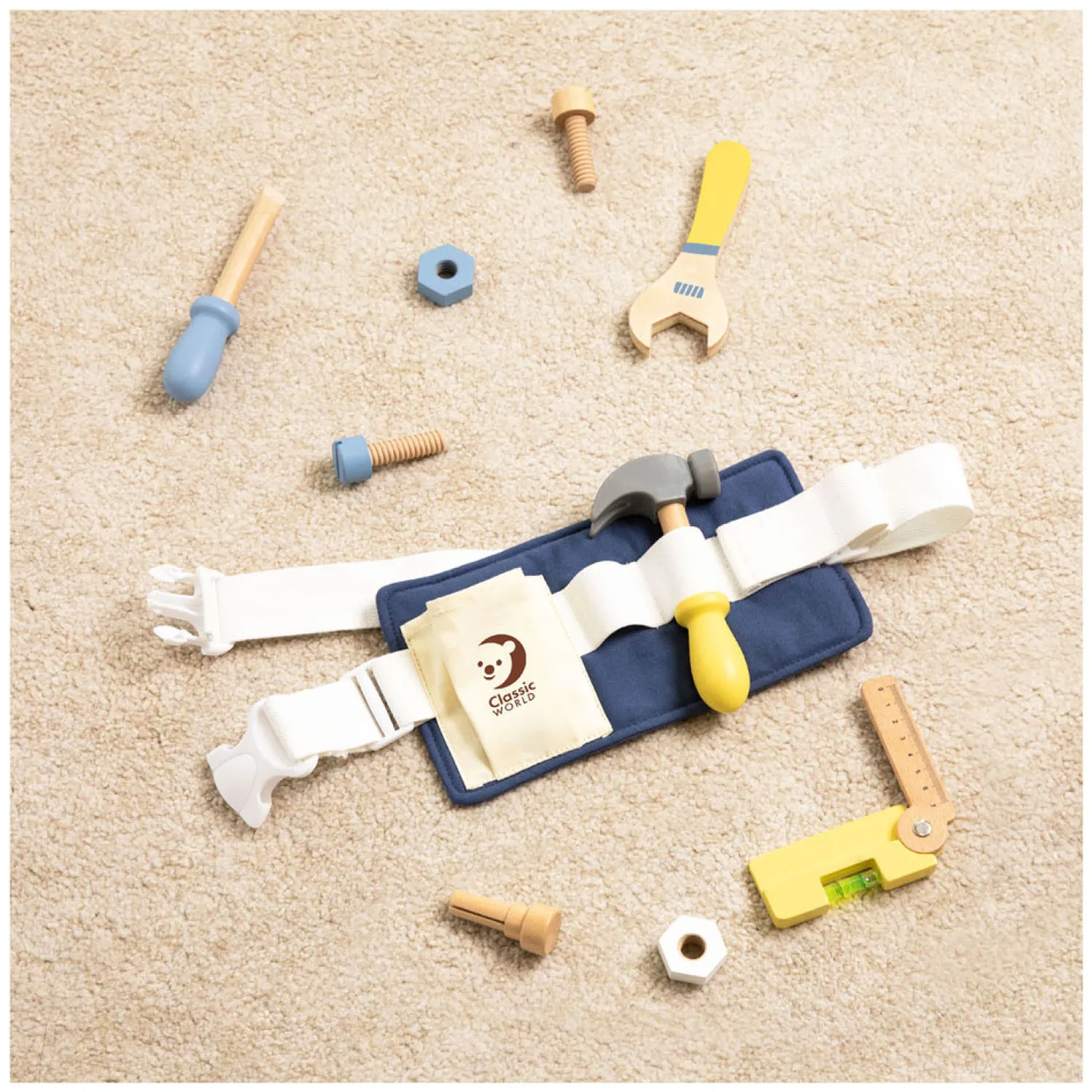 Houten Gereedschapsriem, 10dlg.-Classic World Hot