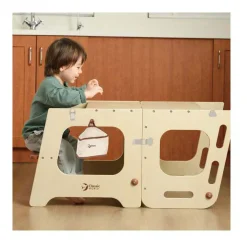 Houten 2in1 Leertoren en Tafel Verstelbaar, 90cm><noscript><img width=