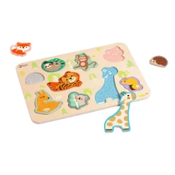 Houten Inlegpuzzel Dieren Puzzel, 10st.-Classic World Best