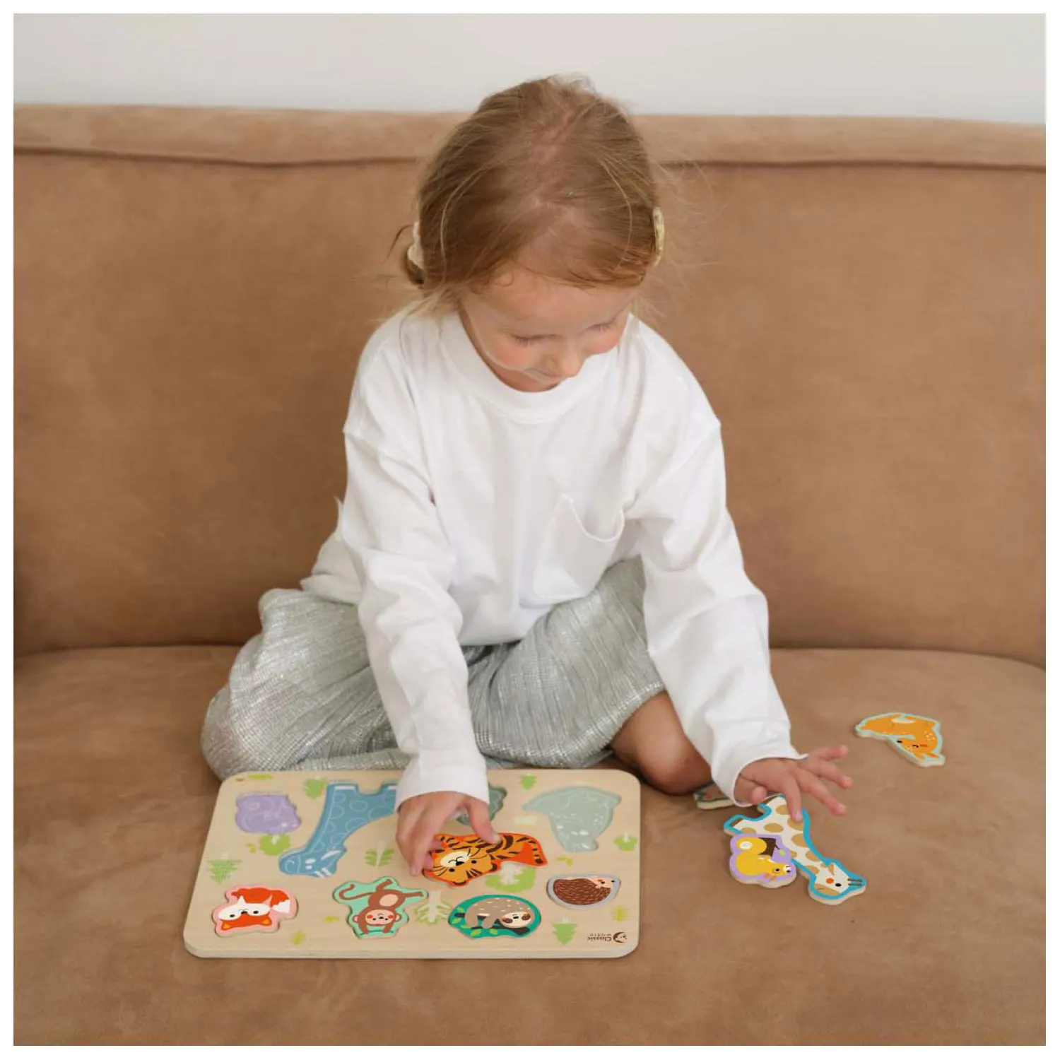 Houten Inlegpuzzel Dieren Puzzel, 10st.-Classic World Best