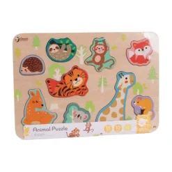 Houten Inlegpuzzel Dieren Puzzel, 10st.-Classic World Best