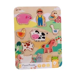 Classic World Houten Inlegpuzzel Boerderij, 12st. Hot