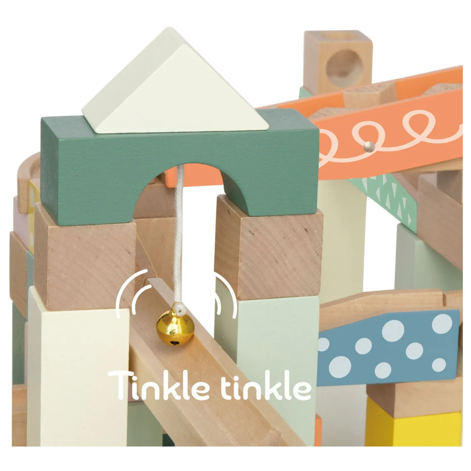 Houten Knikkerbaan Bouwset, 62dlg.>Classic World Sale