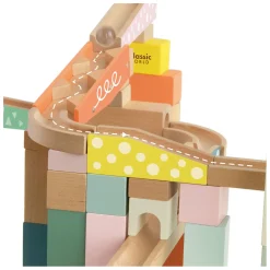 Houten Knikkerbaan Bouwset, 62dlg.><noscript><img width=