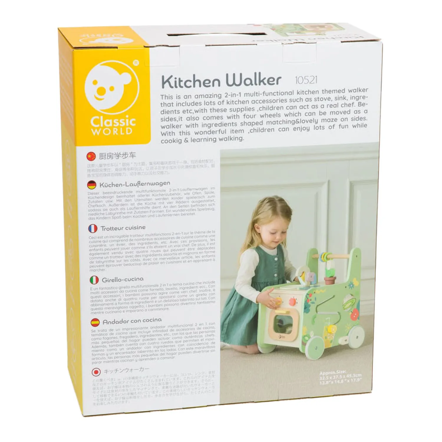 Houten Loopwagen Keuken, 15dlg.-Classic World Best