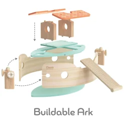 Classic World Houten Noah's Ark Boot Bouwset met Dieren, 16dlg. Sale