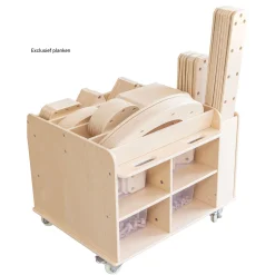 Houten Opbergmeubel op Wielen><noscript><img width=