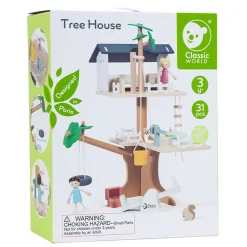 Classic World Houten Poppenhuis Boomhut, 31dlg. Discount