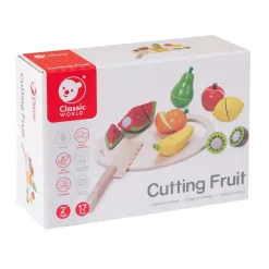Houten Snijfruit met Snijplank, 17dlg.>Classic World Sale