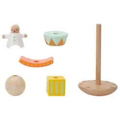 Houten Stapel en Balansspel Clown, 6dlg.><noscript><img width=