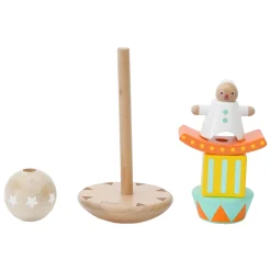 Houten Stapel en Balansspel Clown, 6dlg.><noscript><img width=