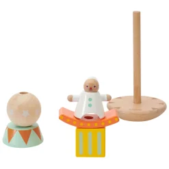 Houten Stapel en Balansspel Clown, 6dlg.><noscript><img width=