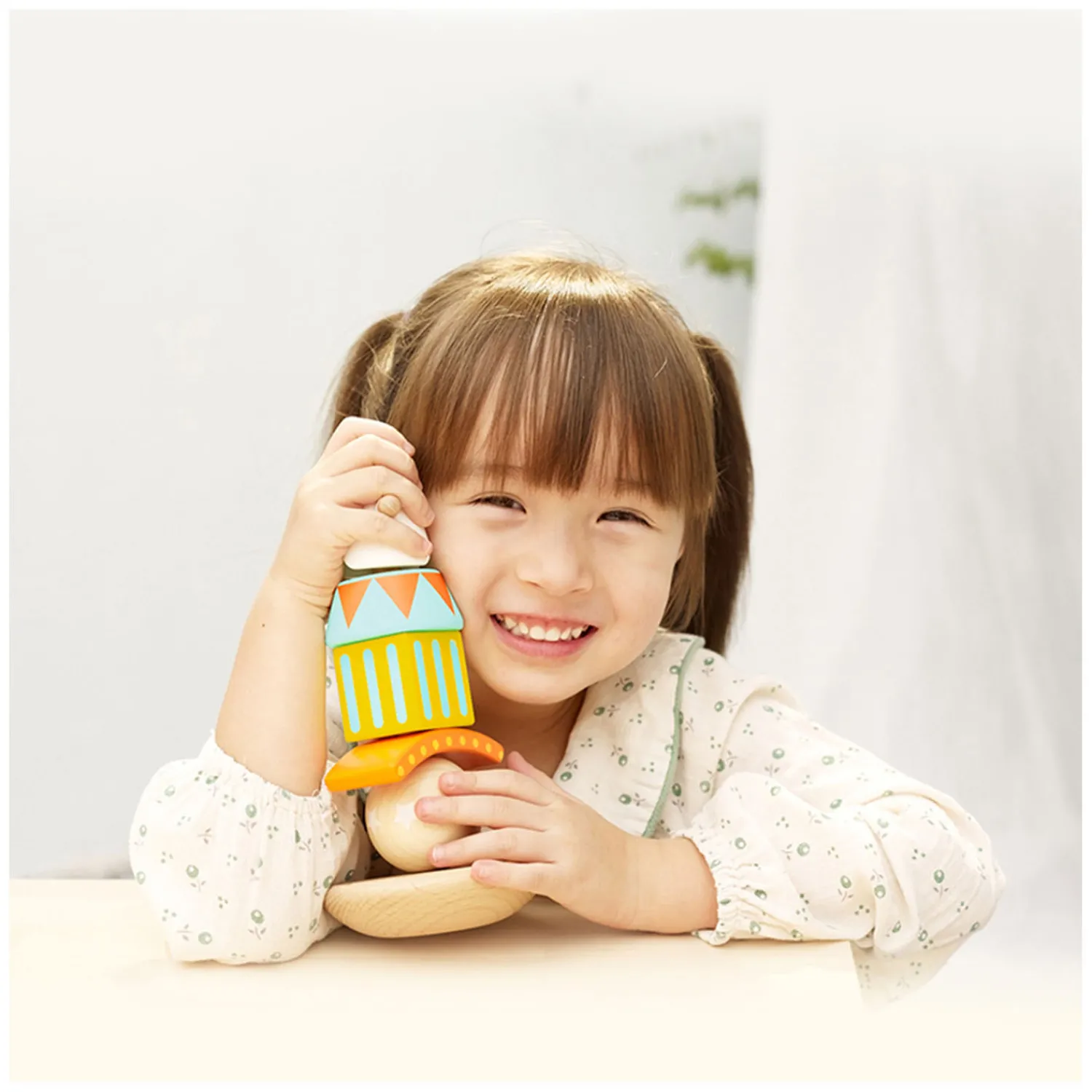 Houten Stapel en Balansspel Clown, 6dlg.>Classic World Clearance