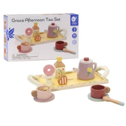 Houten Theeset Grace met Dienblad, 14dlg.-Classic World Sale