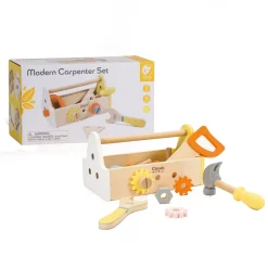 Houten Timmermanset met Gereedschapskist, 18dlg.-Classic World New