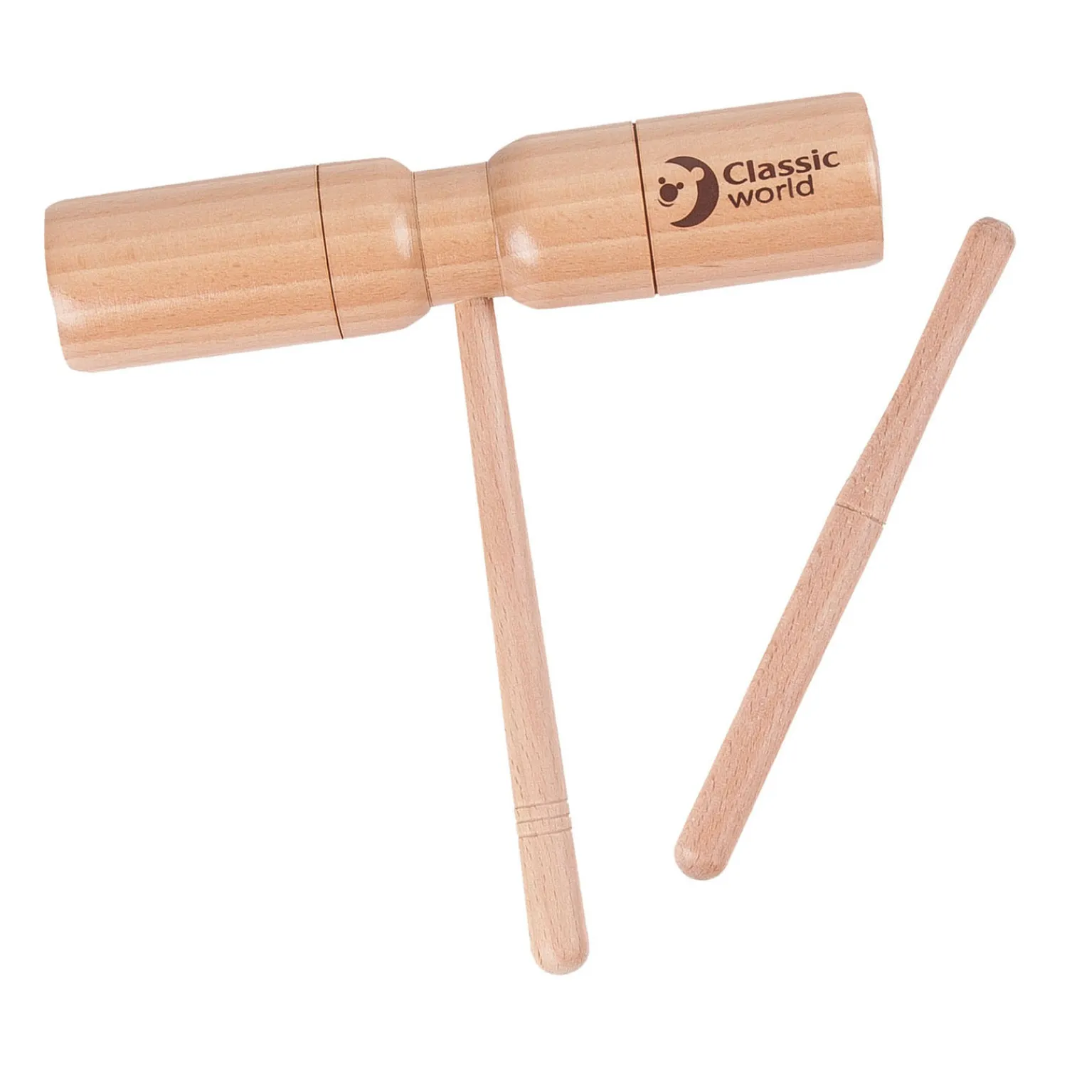 Houten Toonblok met handvat en Stok-Classic World Hot