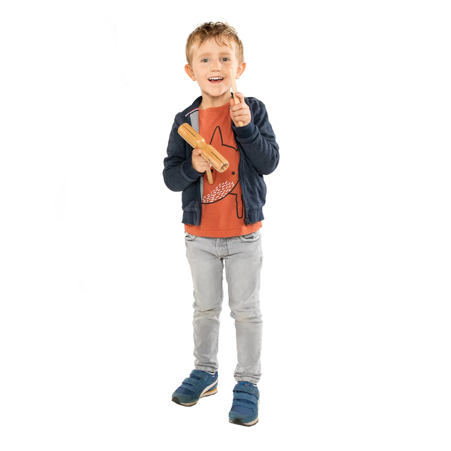 Houten Toonblok met handvat en Stok-Classic World Hot