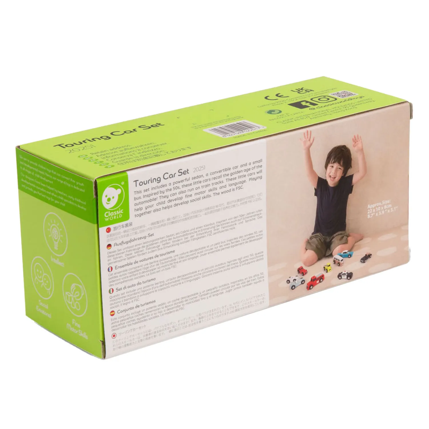 Classic World Houten Tour Auto's Set, 3st. Discount