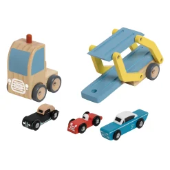 Houten Transporter met 3 Auto's-Classic World Clearance