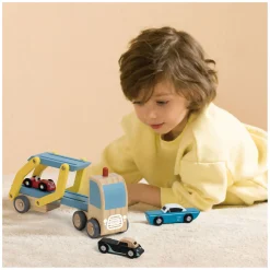 Houten Transporter met 3 Auto's-Classic World Clearance