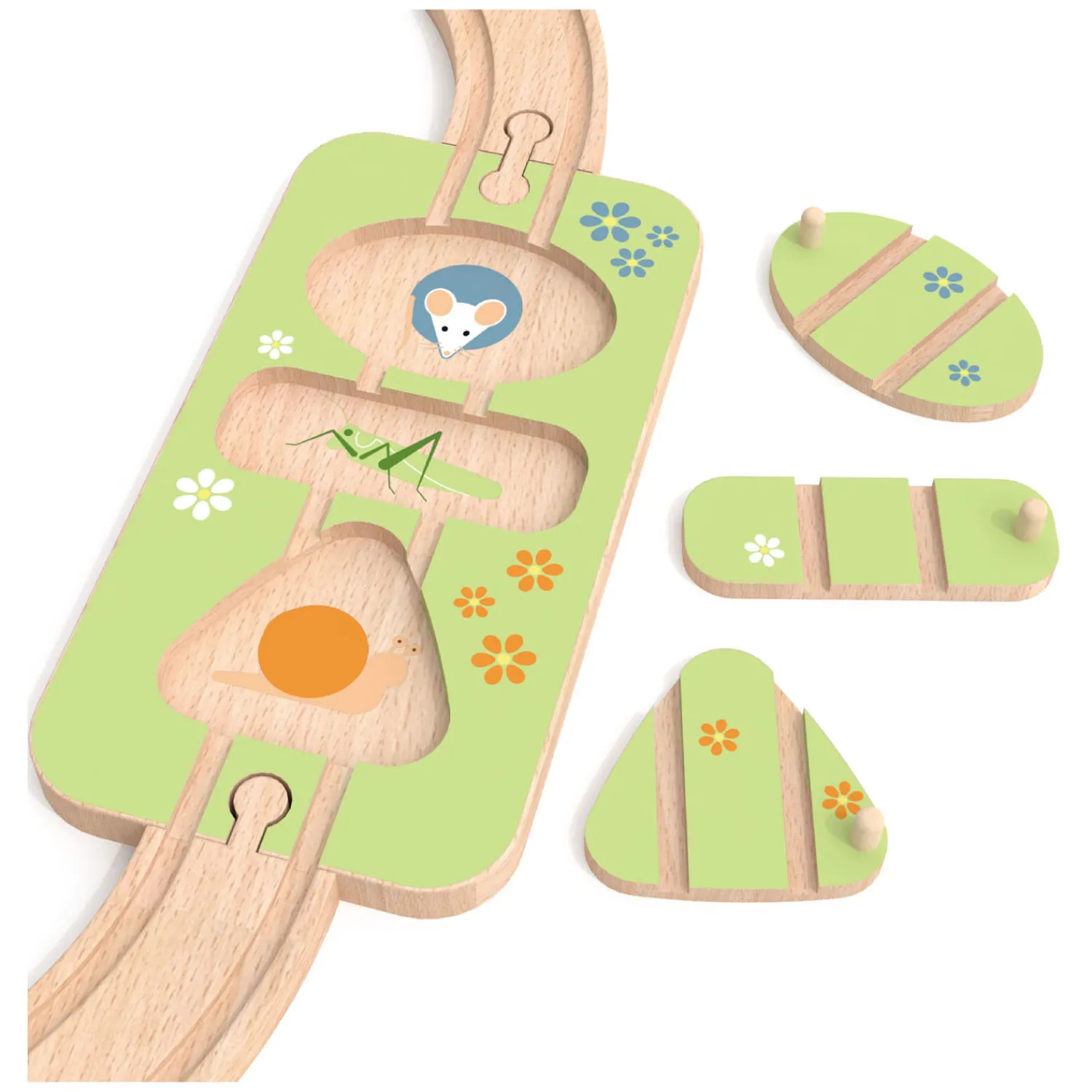 Classic World Houten Treinbaan Speelset, 40dlg. Outlet