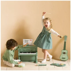 Houten Vintage Muziekinstrumenten Set, 5dlg.-Classic World Sale