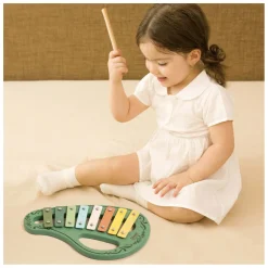 Houten Vintage Xylofoon Groen 2dlg.-Classic World New