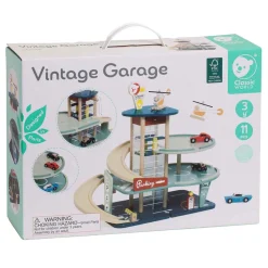Houten Vintage Garage met Auto's, 11dlg.-Classic World Clearance