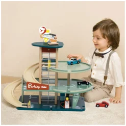 Houten Vintage Garage met Auto's, 11dlg.-Classic World Clearance