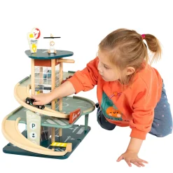 Houten Vintage Garage met Auto's, 11dlg.-Classic World Clearance