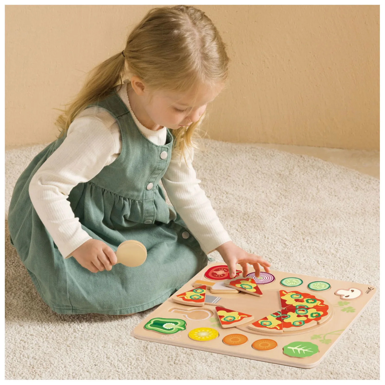 Houten Vormenpuzzel Pizza, 22st.>Classic World Online