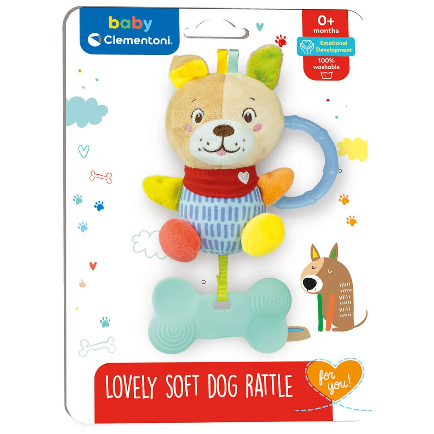 Baby - Pluchen Rammelaar Hond-Clementoni Online