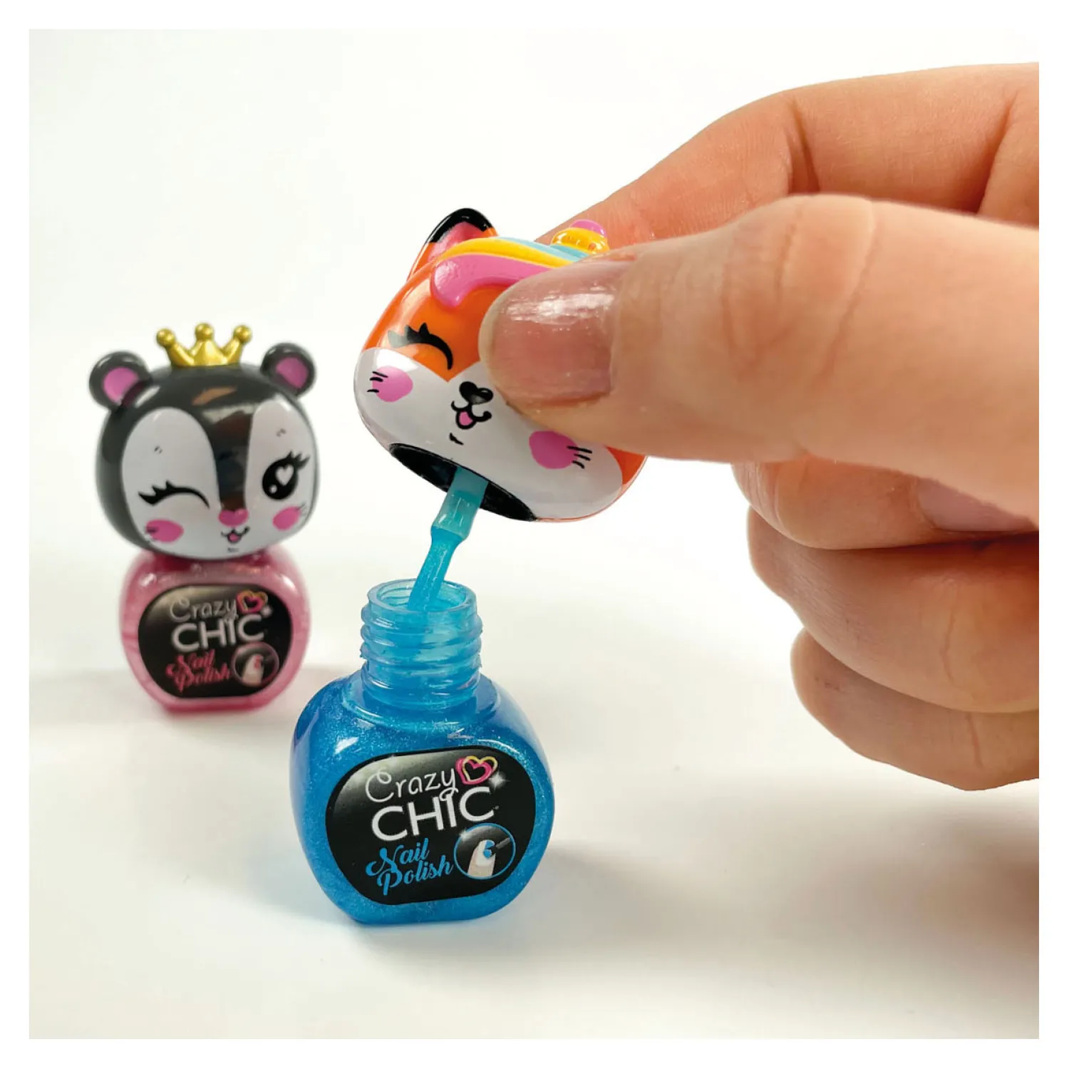 Crazy Chic Nagellak Blauw/Rood, 2st.-Clementoni New