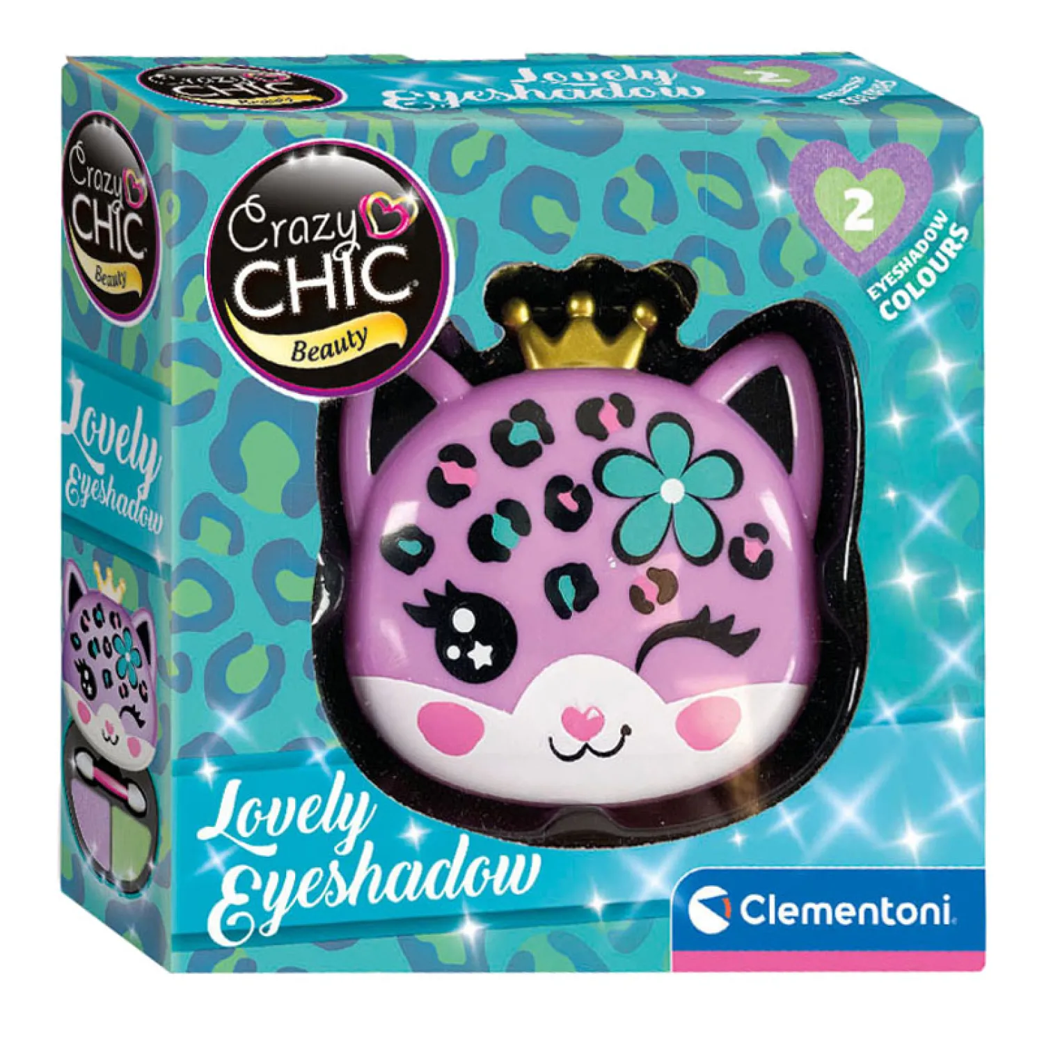 Clementoni Crazy Chic Oogschaduw in Make-up Doosje Luipaard Hot