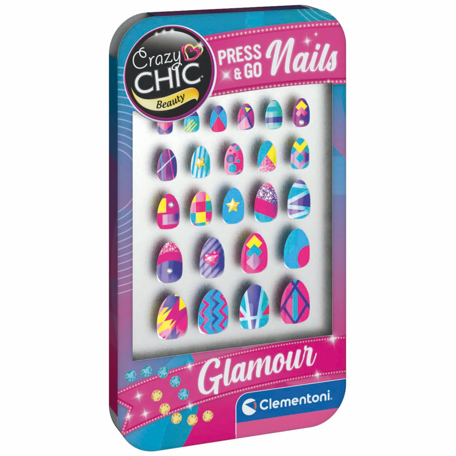 Crazy Chic Press & Go Nagels - Glamour-Clementoni Best