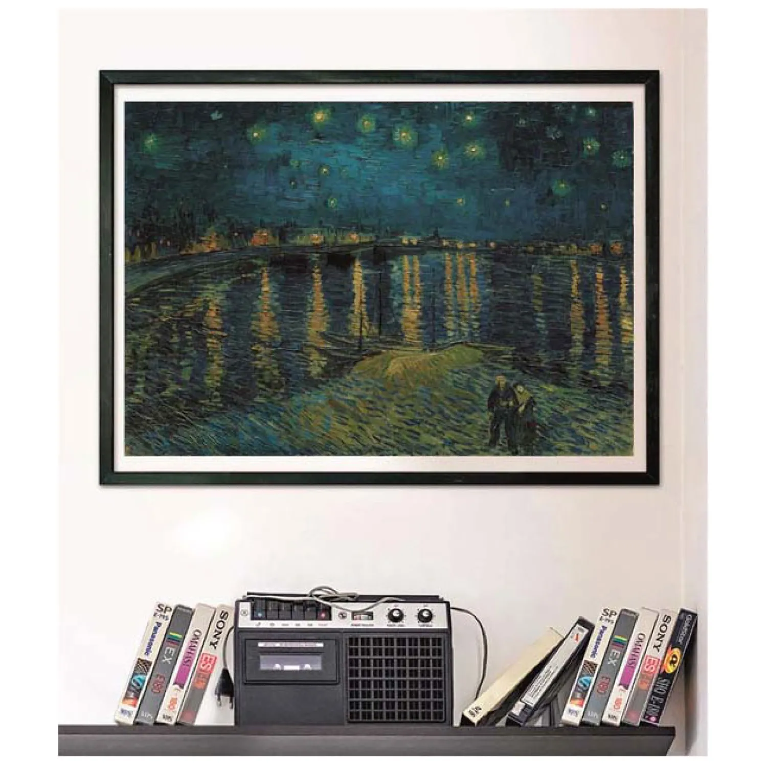 Legpuzzel Kunstwerken Sterrennacht boven de Rhône, 1000st.-Clementoni