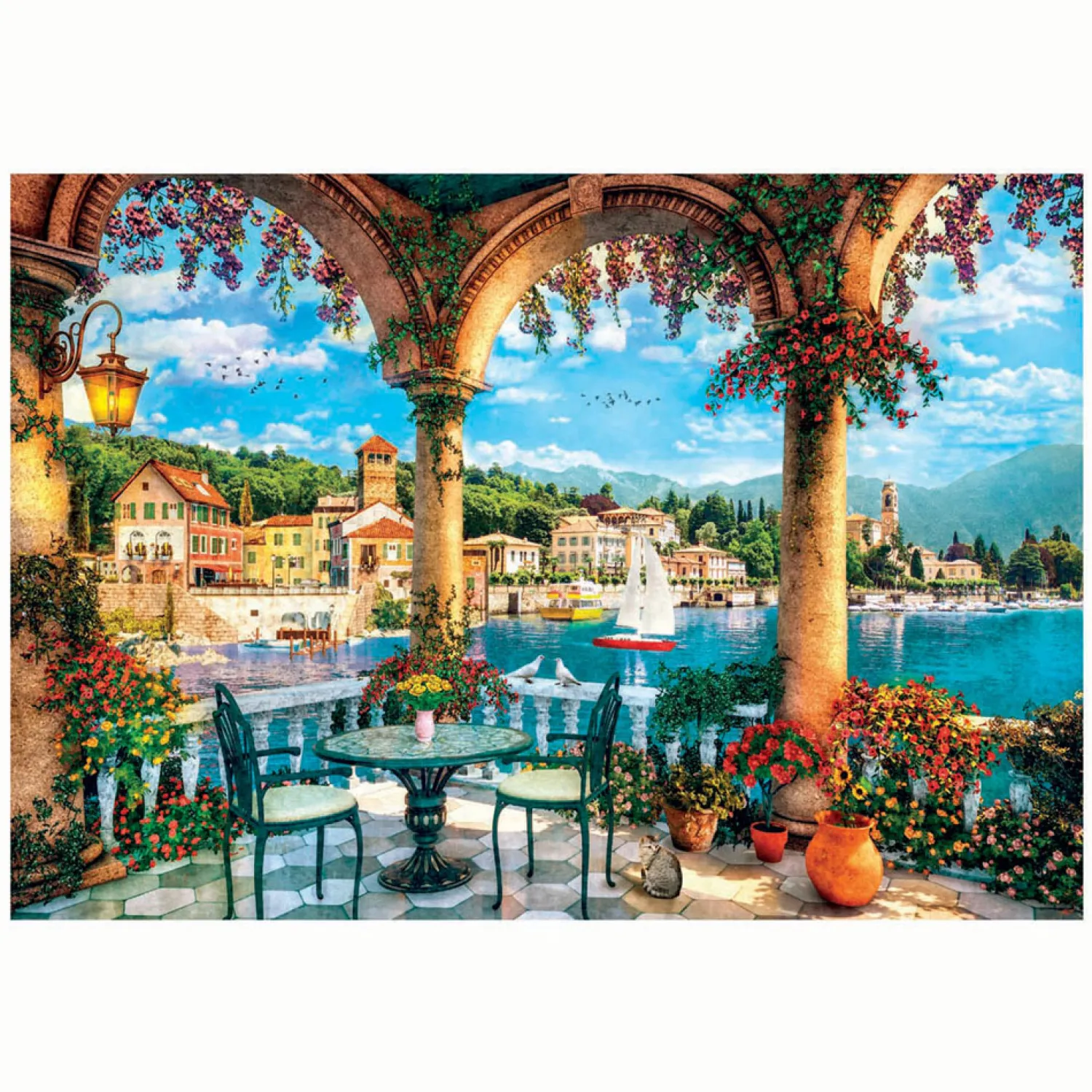 Clementoni Legpuzzel Kunstwerken Uitzicht op het Comomeer, 1000st. Best