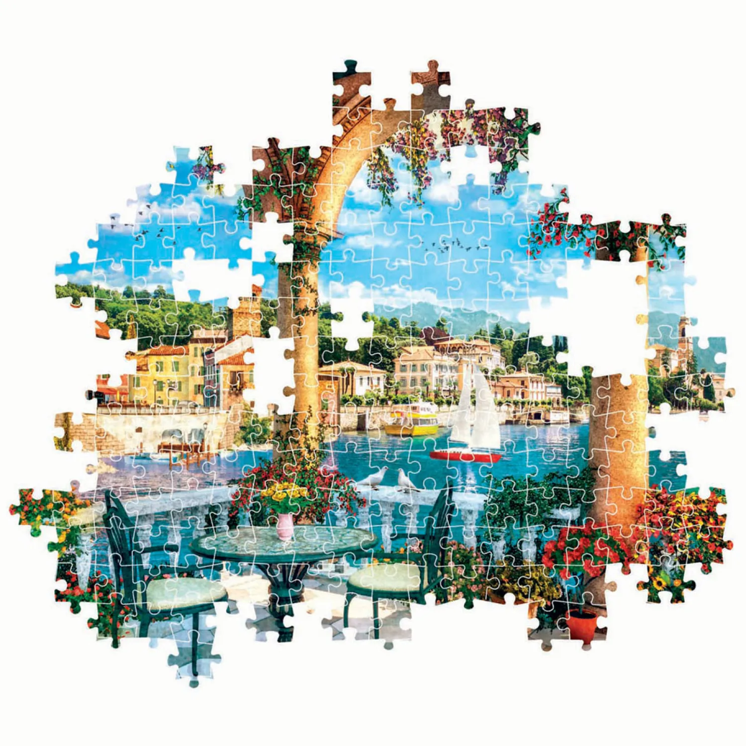 Clementoni Legpuzzel Kunstwerken Uitzicht op het Comomeer, 1000st. Best