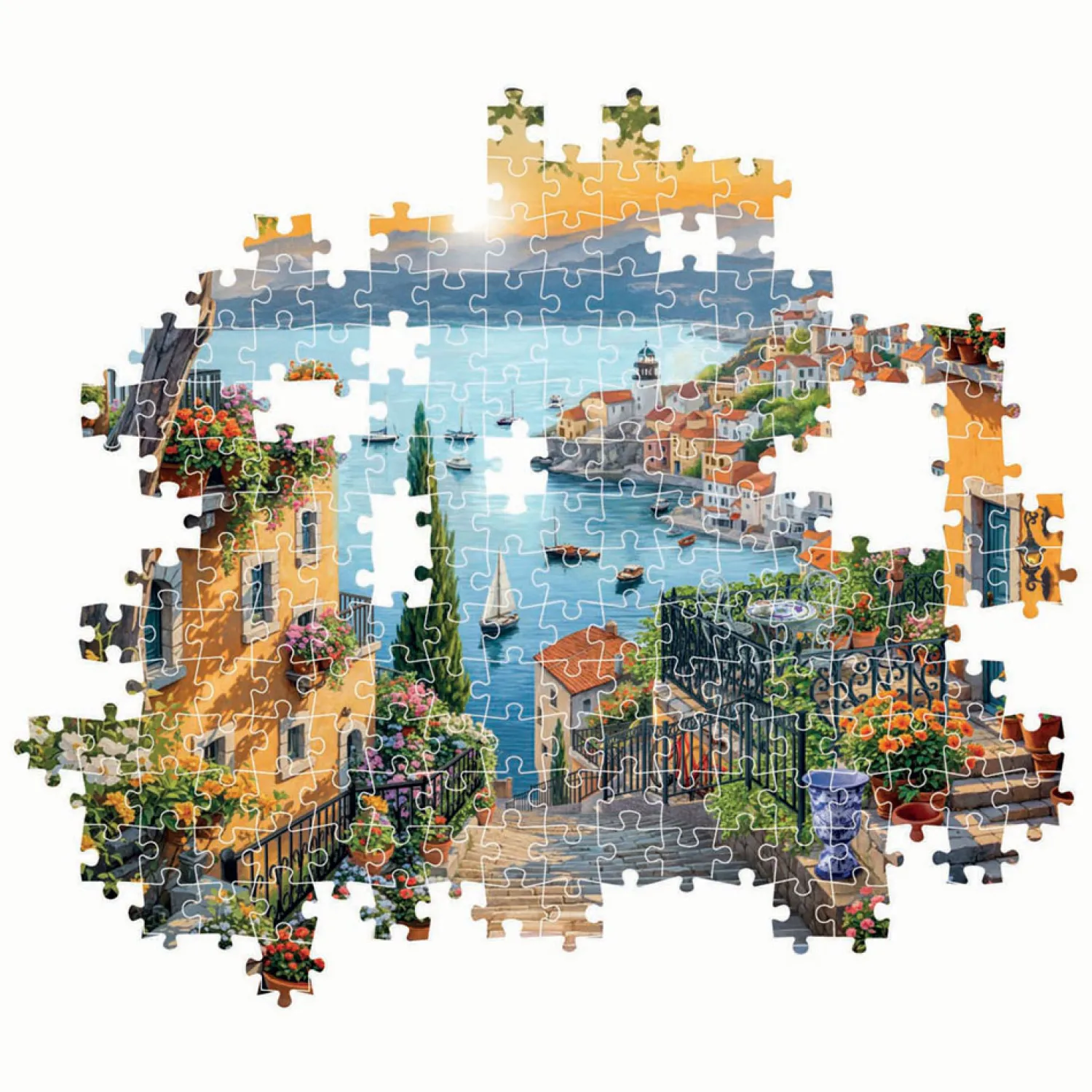 Legpuzzel Kunst Trappetje naar De Haven, 1500st.-Clementoni