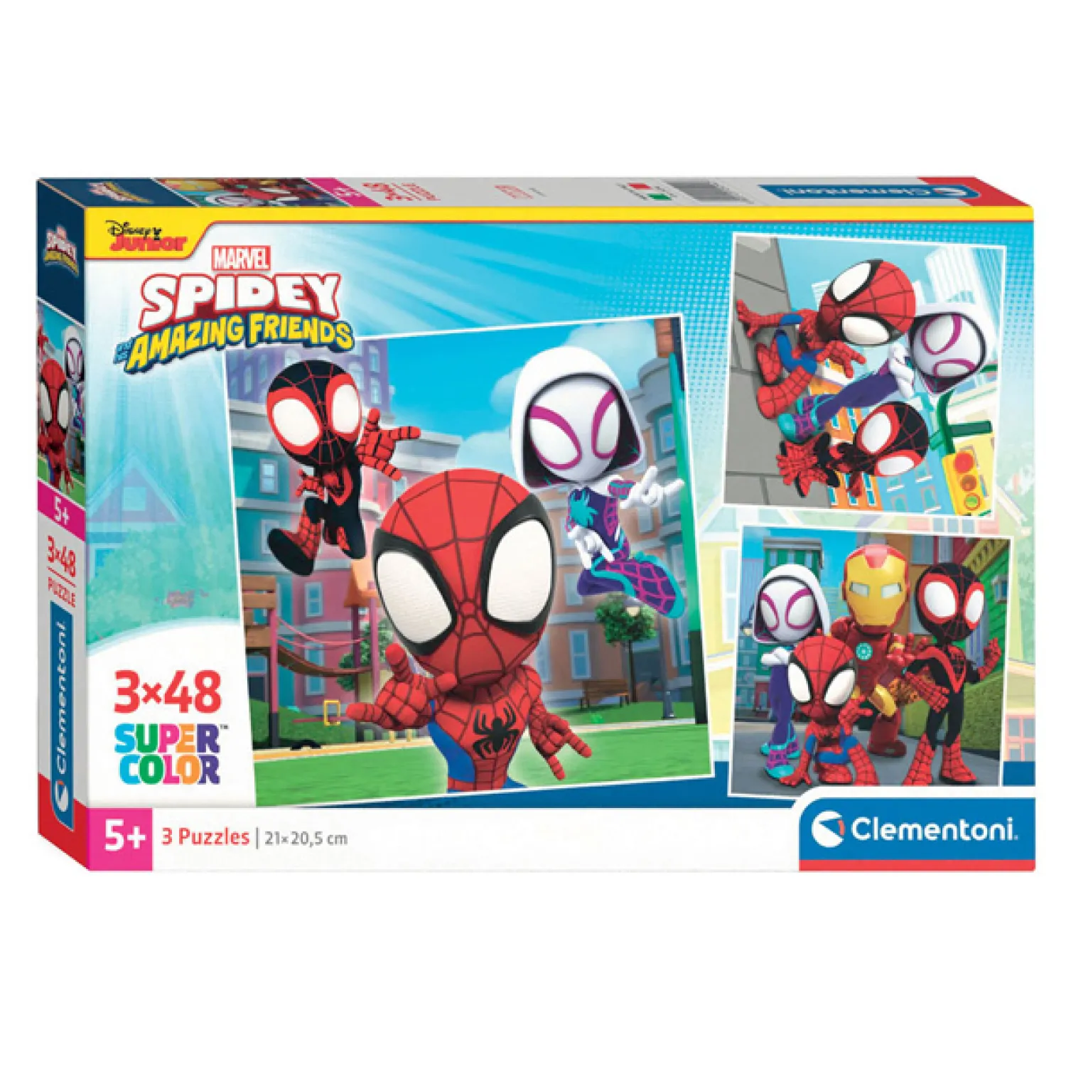 Legpuzzel Super Color Vierkant Marvel Spidey and His Friends, 3x48st.>Clementoni Best