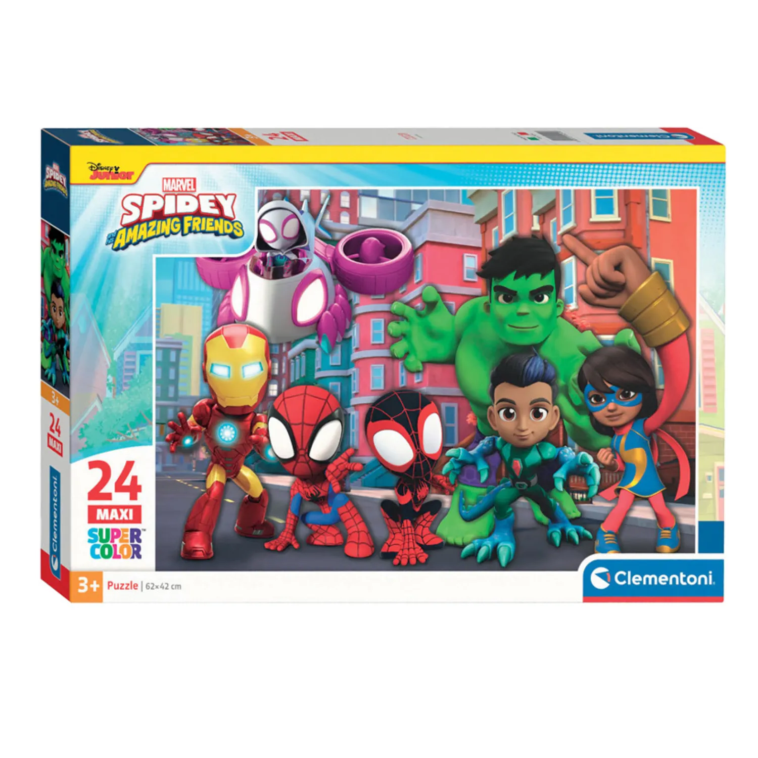 Legpuzzel Super Color Maxi Spidey, 24st.-Clementoni New