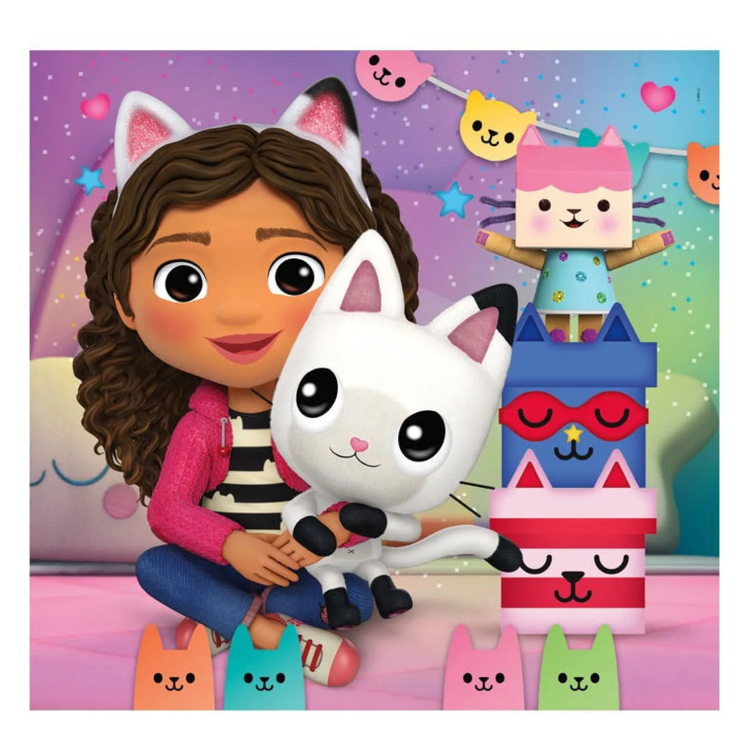 Legpuzzel Super Color Vierkant Gabby's Poppenhuis, 3x48st.>Clementoni Clearance