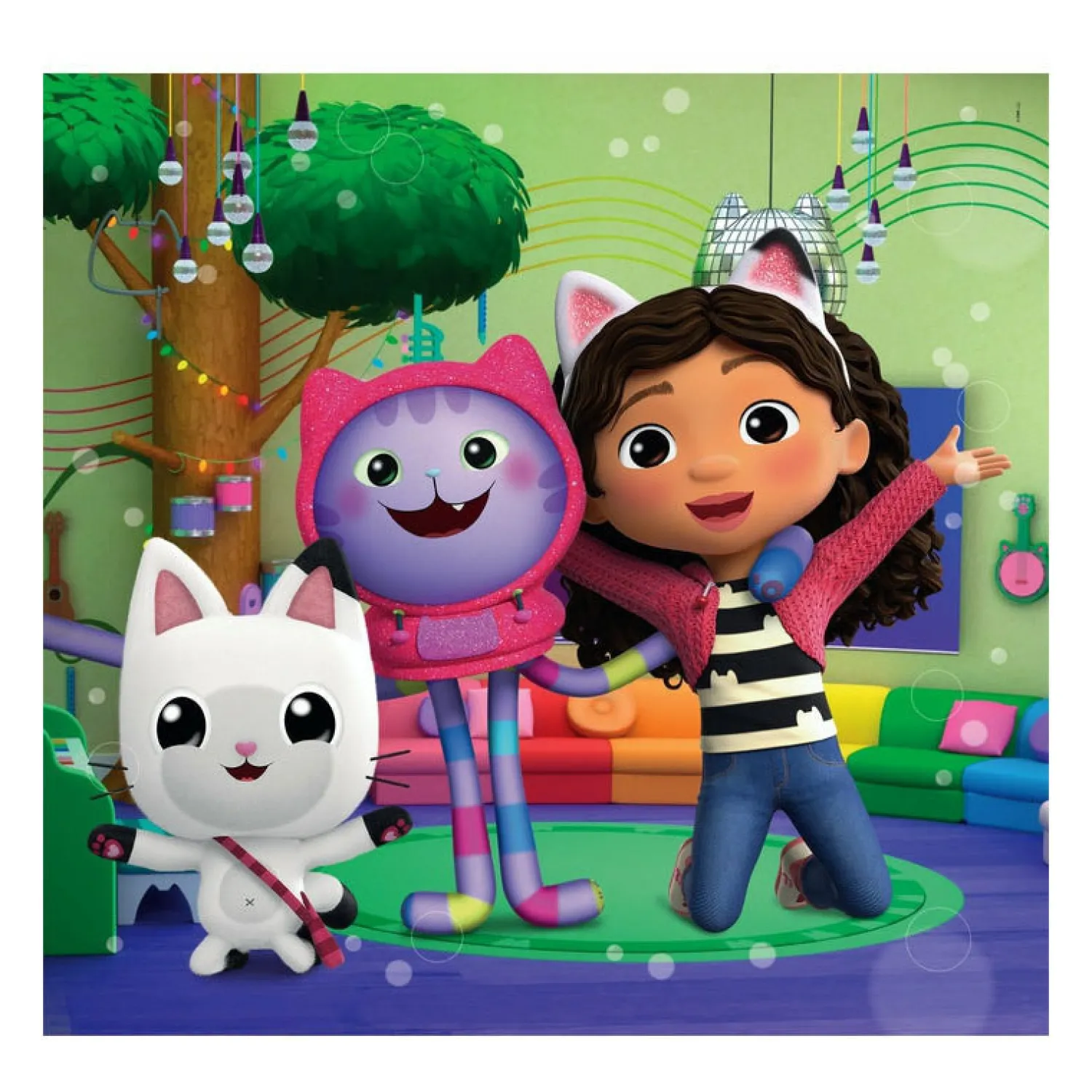 Legpuzzel Super Color Vierkant Gabby's Poppenhuis, 3x48st.>Clementoni Clearance