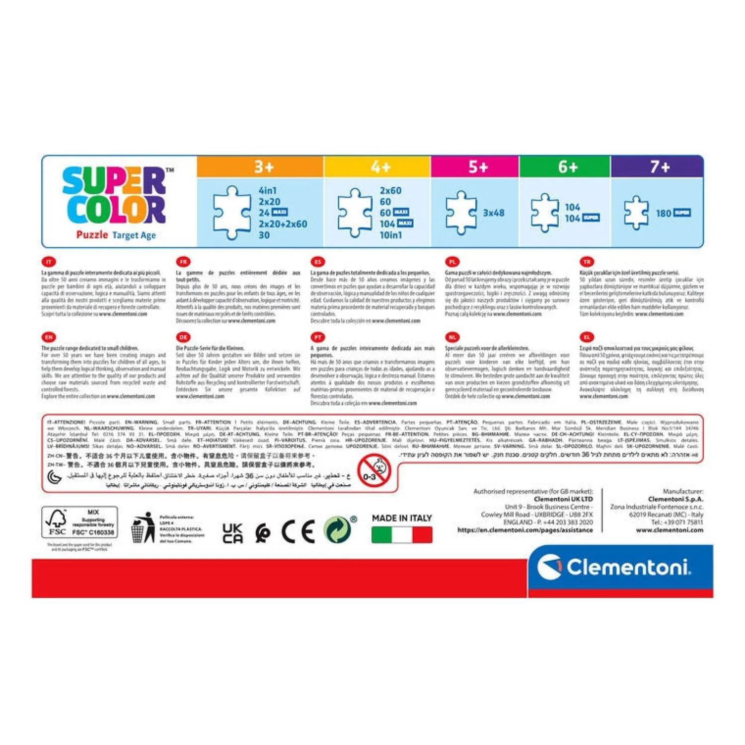 Legpuzzel Super Color Vierkant Gabby's Poppenhuis, 3x48st.>Clementoni Clearance