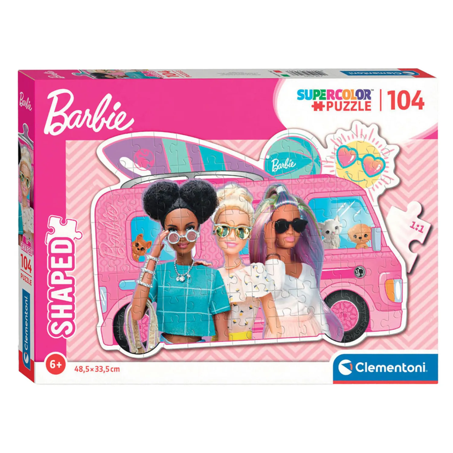 Legpuzzel Super Color - Barbie Surfbus,104st.-Clementoni Discount