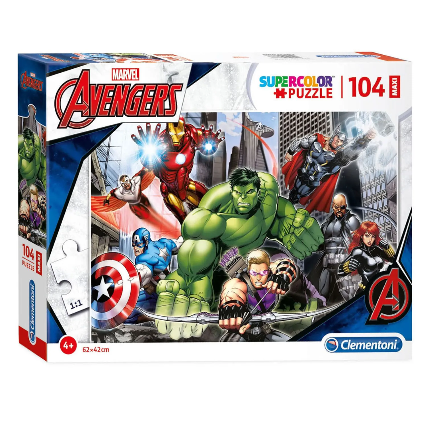 Legpuzzel Super Color Maxi The Avengers, 104st.>Clementoni Outlet