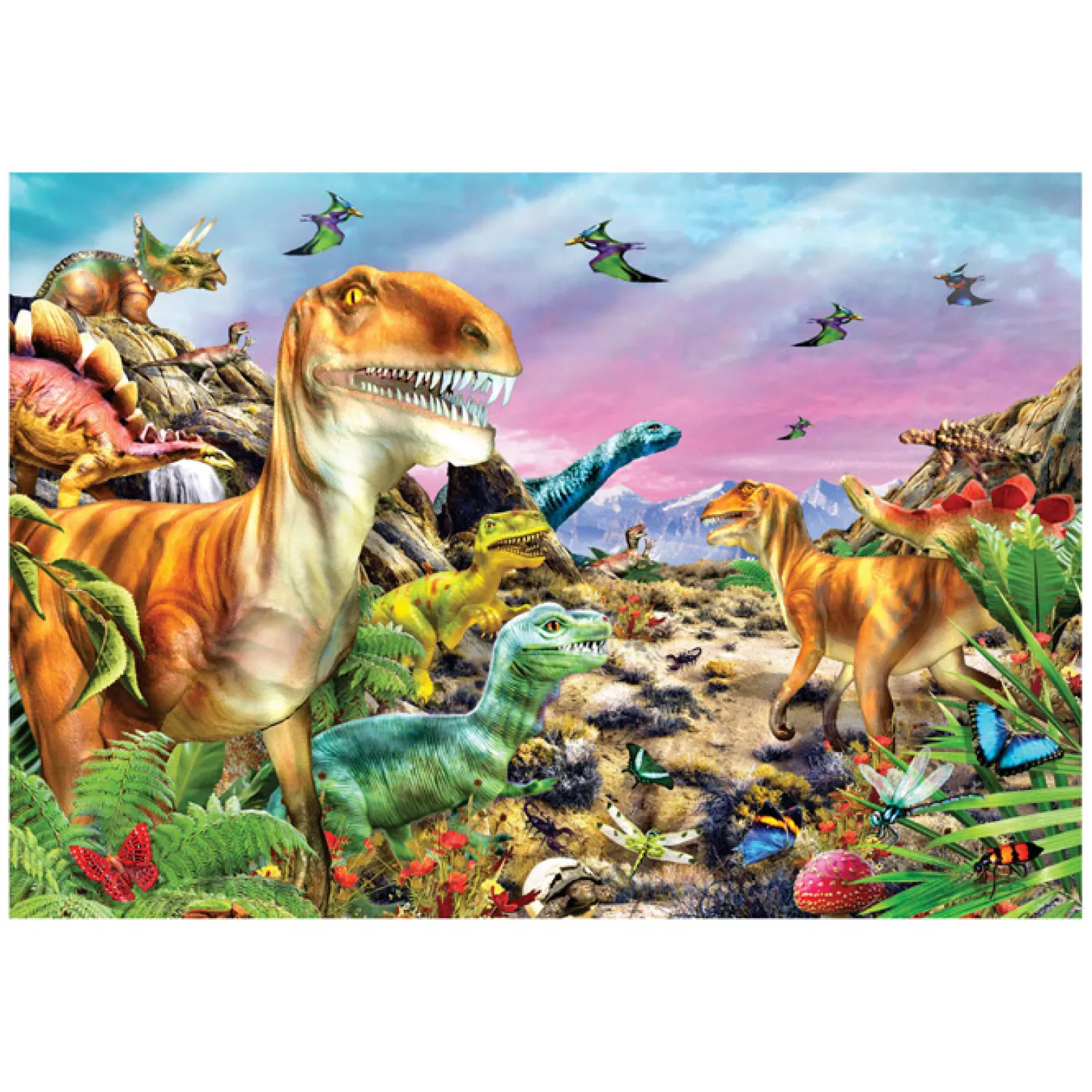 Legpuzzel Super Color Land of Dinosaurs, 104st.-Clementoni Discount